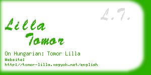 lilla tomor business card